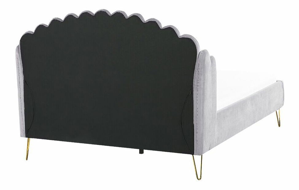 Manželská postel 140 cm Alise (šedá) (s roštem)