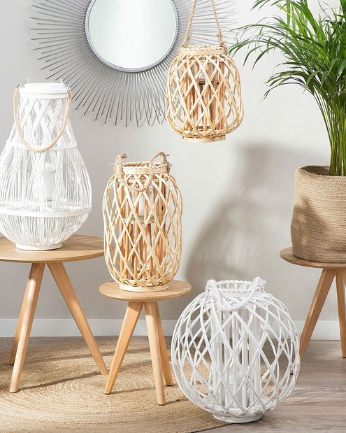 Lucerna MAURI 30 cm (kov) (světlé dřevo)