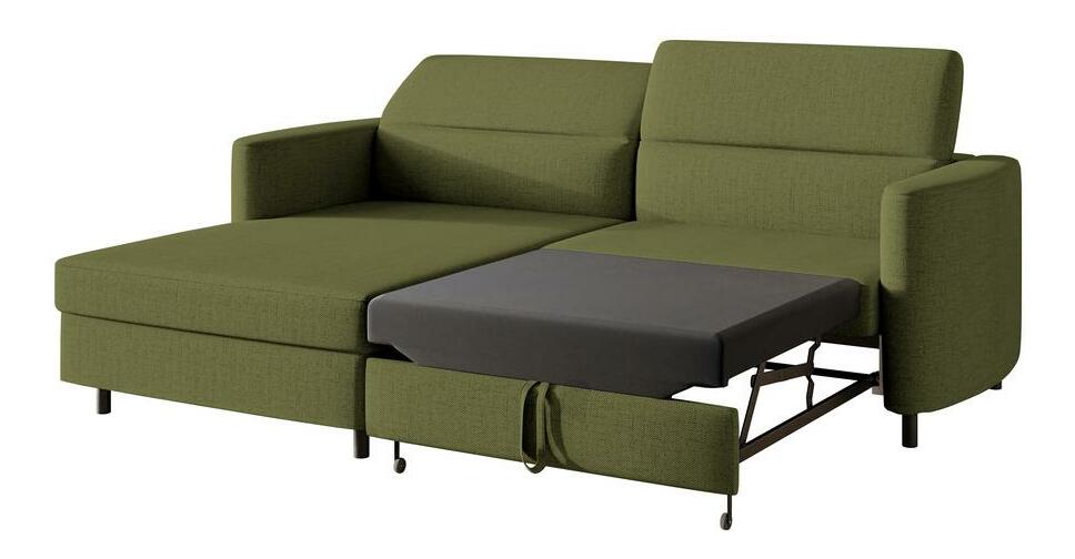 Rohová sedací souprava Buchu (L) (olivová + černá)