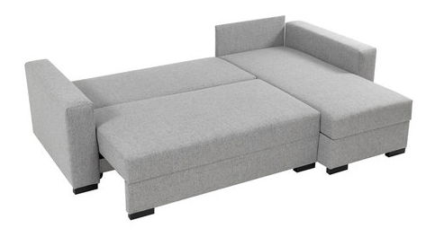 Rohová sedačka Zowelos (světle šedá) (s úl. prostorem)