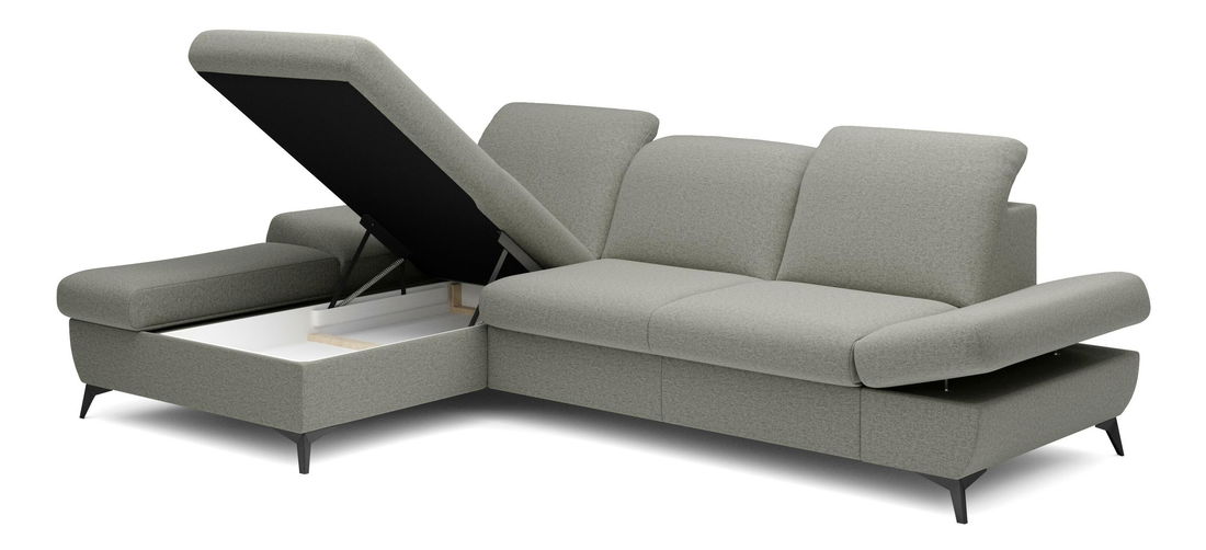 Rohová sedací souprava Harpie (šedá myší) (L)