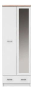 Šatní skříň Topta Typ 37 2D1S60 (bílá + dub sonoma)