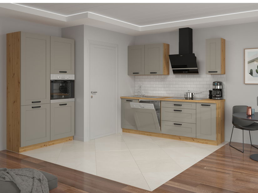 Dvířka na vestavnou myčku nádobí Lucid ZM 596 x 713 (dub artisan + claygrey) *výprodej