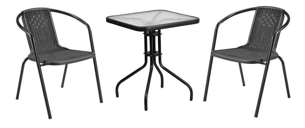 Zahradní židle Fendy (černá)ocel + plast)