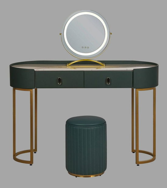 Toaletní stolek Viay (zelená)