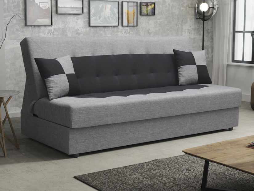 Pohovka dvousedačka Pinnacle (šedá + černá)