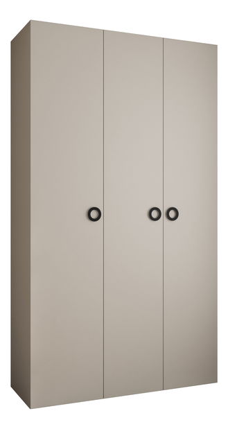 Šatní skříň 140 cm Carmela 40-1 (kašmír + černá)