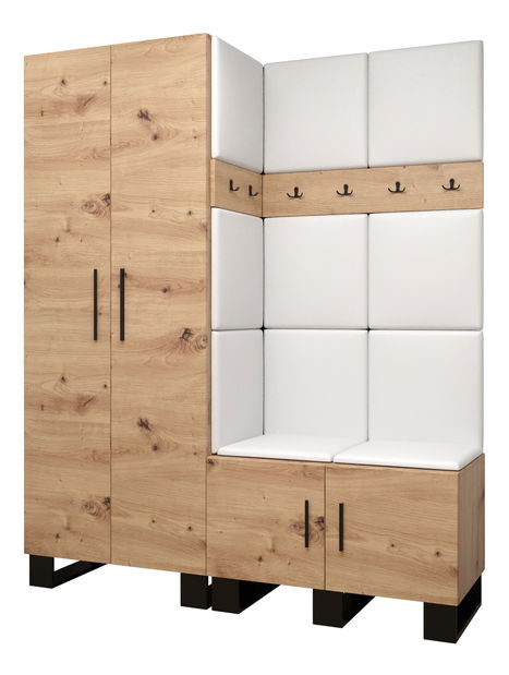 Předsíňová sestava Amanda 2 (dub artisan + bílá)