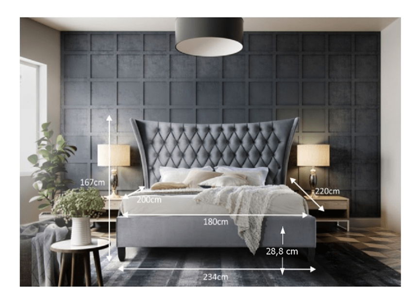 Manželská postel 180 cm Alesia (s roštem)