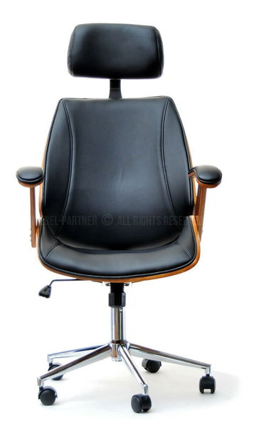 Křeslo Franc (ořech tmavý + chromová)