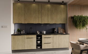 Kuchyně 300 cm Carminia 4 (dub cremona + antracit)