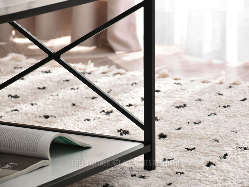 Konferenční stolek Jukky Stol (bílá + černá)