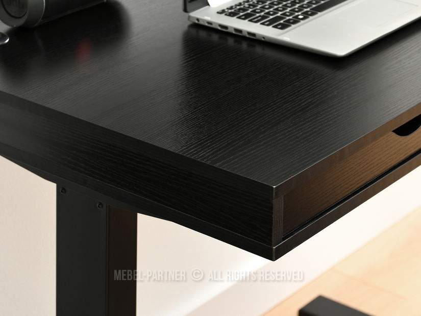 PC stolek Osto 100 (černé dřevo + bílá)