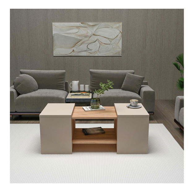 Konferenční stolek Santipa (borovice atlantická + béžová)