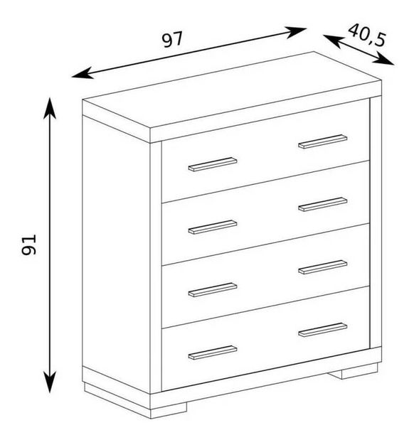 Komoda Vega 01 (dub santana světlý)
