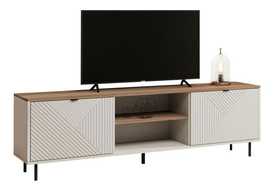 TV skříňka Explicaba (kašmír + dub castello)