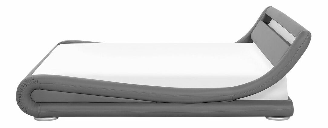 Manželská vodní postel 180 cm Anais (šedá) (s roštem a matrací)