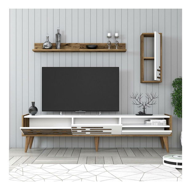 Obývací stěna Tonase (ořech + bílá)