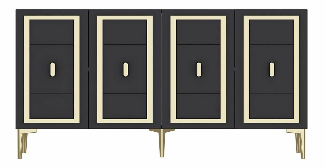 Skříňka Wendy (bílá + stříbrná)