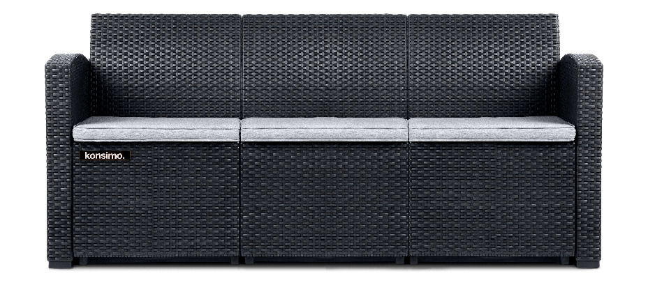 Zahradní set Hana 3 (antracit) (pro 5 lidí)