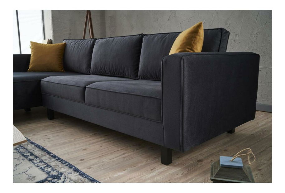 Rohová sedačka Kalen 1 (L) (antracit samet)