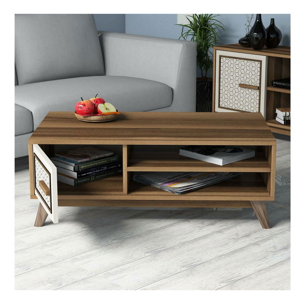 Sestava nábytku do obývacího pokoje Aysha (ořech + krémová)