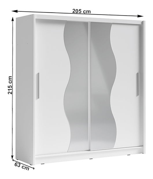Šatní skříň Billix Typ 1 (bílá)