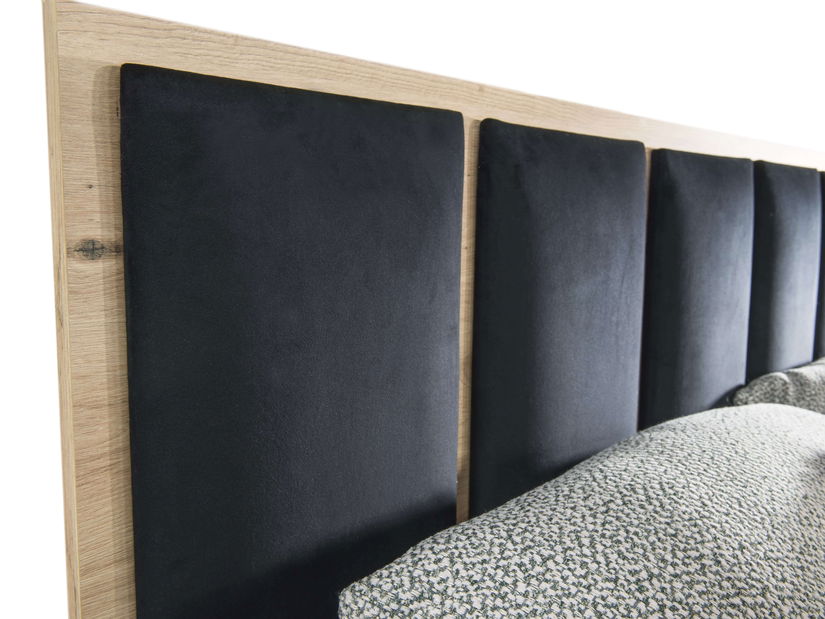 Manželská postel 140 cm Claudi 16 (s roštem) (dub artisan)