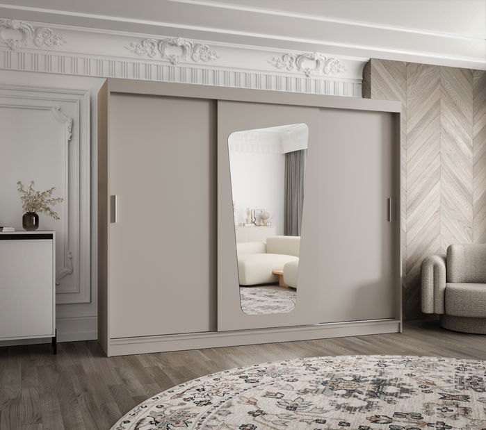 Šatní skříň 250 cm Mokka (kašmír)