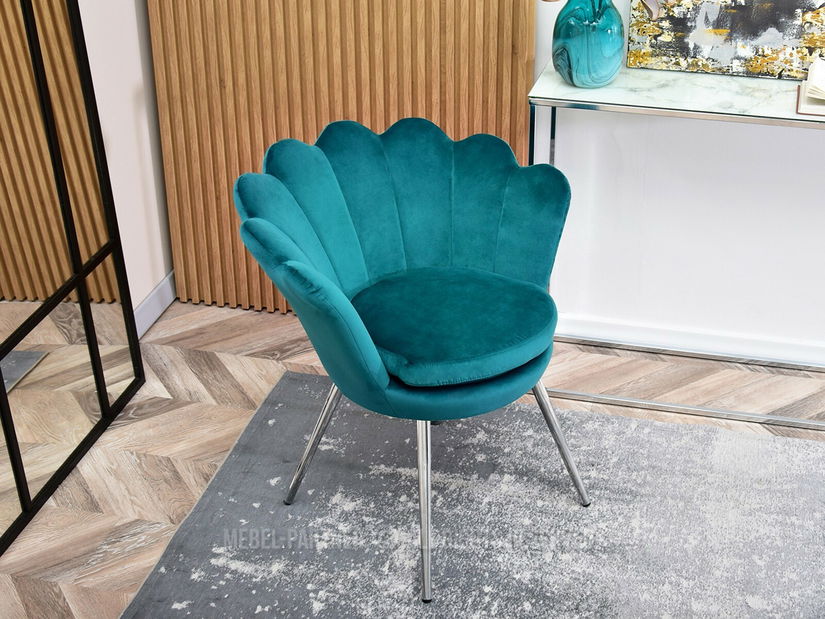 Křeslo Lasair (tyrkysová + černá)