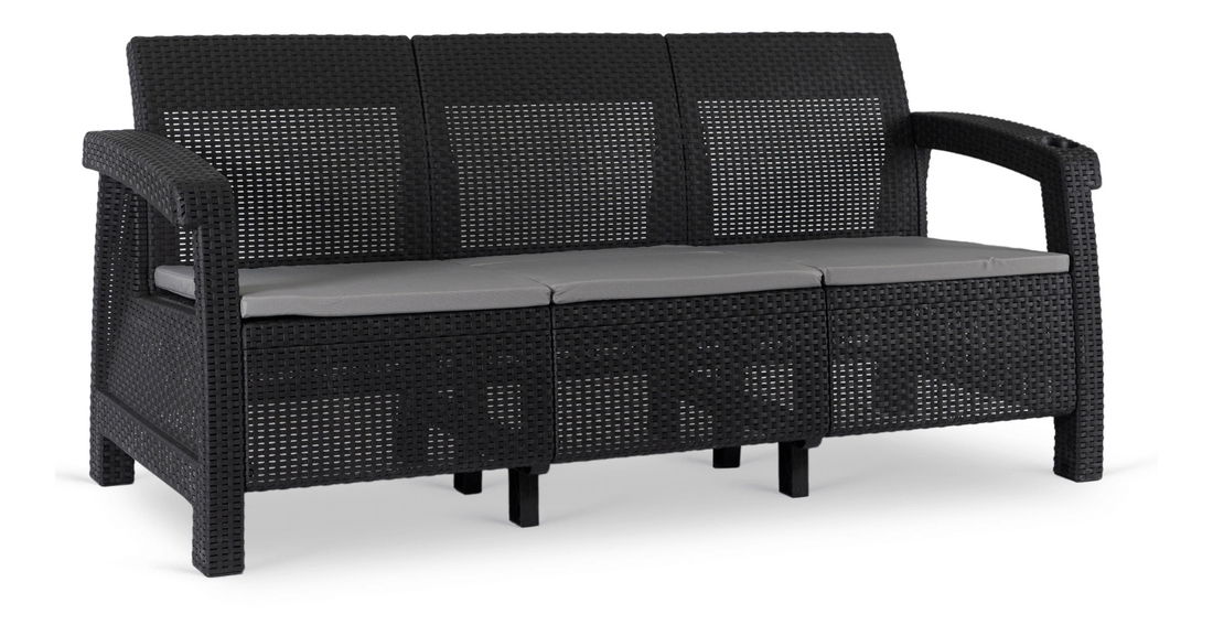 Zahradní pohovka Favorece (černá)