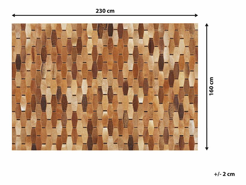 Koberec 160x230 cm DORGO (patchwork hnědá)