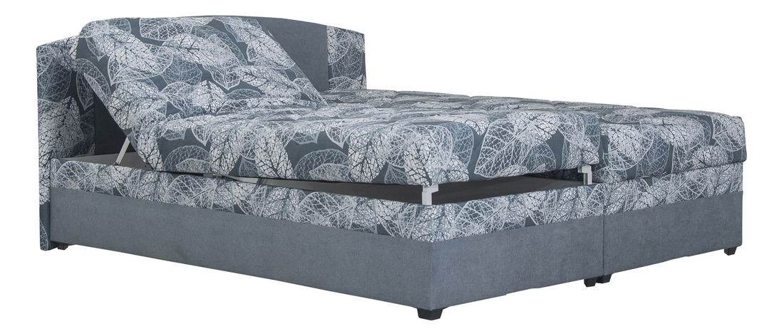 Manželská postel 180 cm Blanář Kappa (šedá) (s rošty a matracemi Alena)