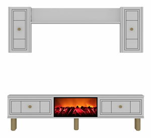 Obývací stěna s krbem Darino (antracit)