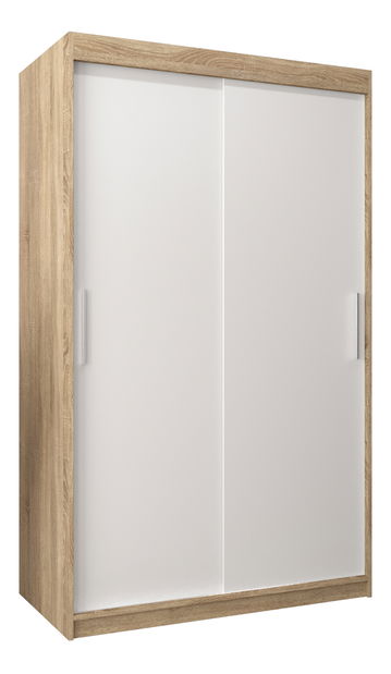 Šatní skříň 120 cm Toki (Dub sonoma + Bílá matná)