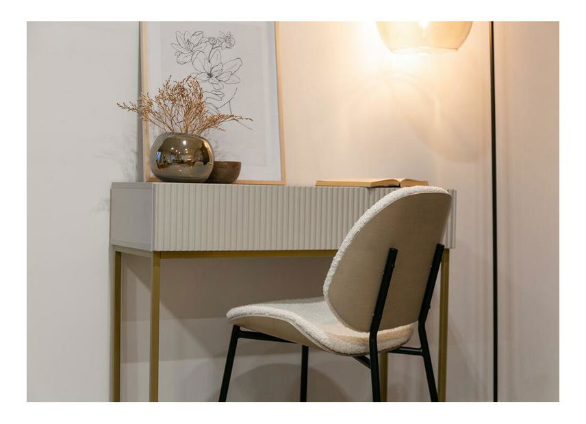 Konzolový stolek Vertigo V4 (šedobéžová + zlatá)