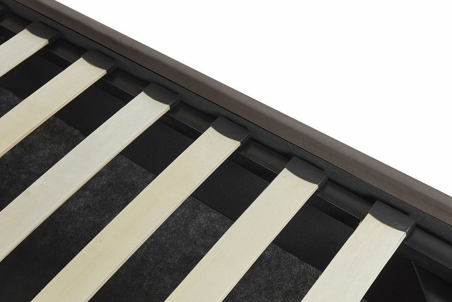 Manželská postel 160 cm Valhala (béžová) (s roštem a úložným prostorem)