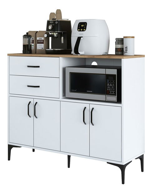 Komoda Jenaretta 166 (bílá + ořech)