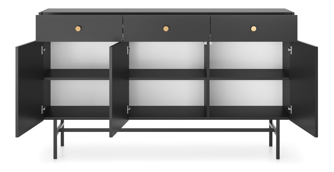 Komoda Desanta 3D3SZ (černá)
