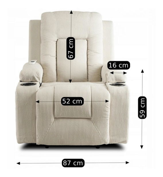 Masážní křeslo Banesto (béžová)