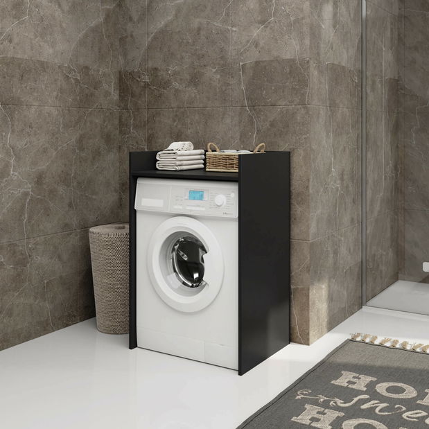 Koupelnová skříňka na pračku Fritas (černá)