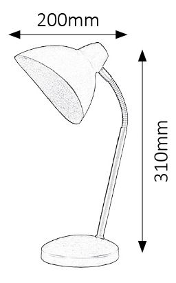 Stolní lampa Theodor 4360 (černá + zlatá)