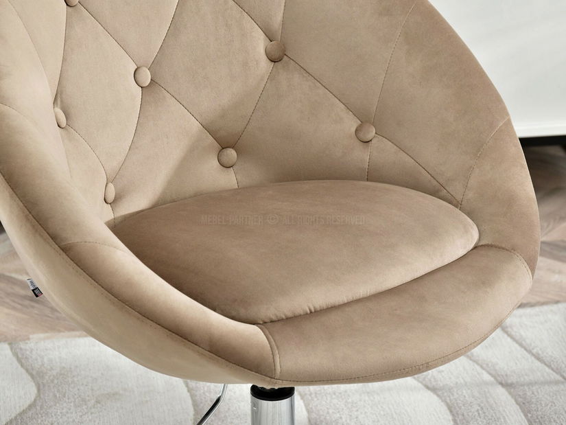 Křeslo Lush 4 (béžová + zlatá)