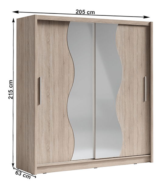 Šatní skříň Billix Typ 1 (dub sonoma)