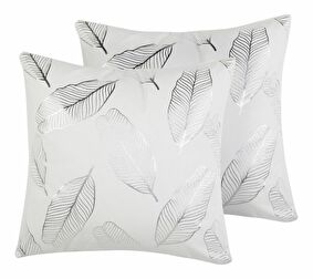 Set 2 ks. polštářů 45 x 45 cm FREDO (polyester) (bílá)