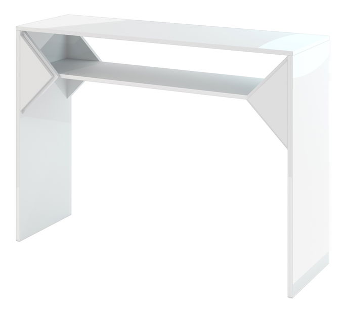 Konzolový stolek Tonfir (lesk bílý)