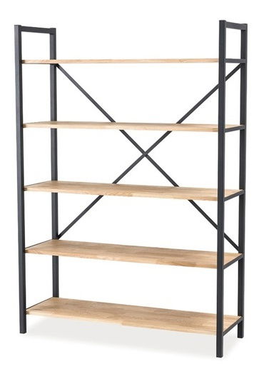 Regál/Knihovna Lindsey (dub)