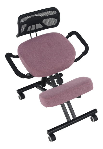 Ergonomická kancelářská židle Rusu (růžová + černá)