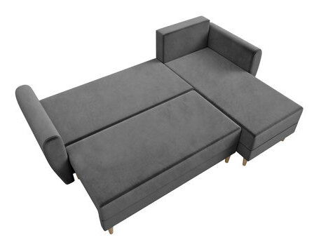 Rohová sedačka Keklat S (tmavě šedá) (s úl. prostorem)