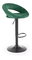 Barová židle Herlinda (tmavozelená + černá)
